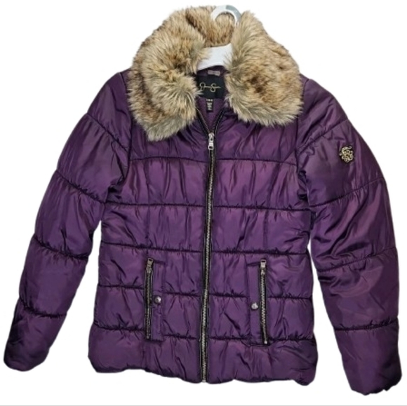 Jessica Simpson Jackets & Blazers - Jessica simpson Puffer Bomber Jacket Comfy Cozy In Season Purple  Size L 14-16